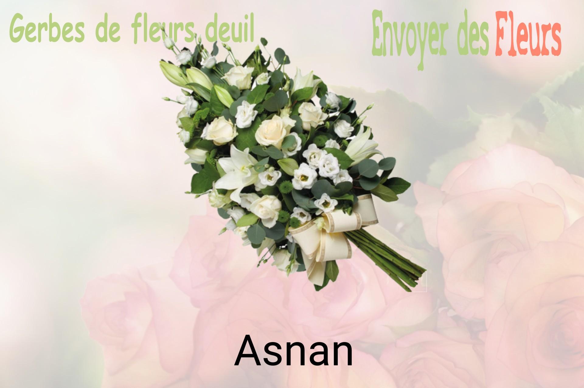 Gerbe de fleurs de deuil livrée à Asnan